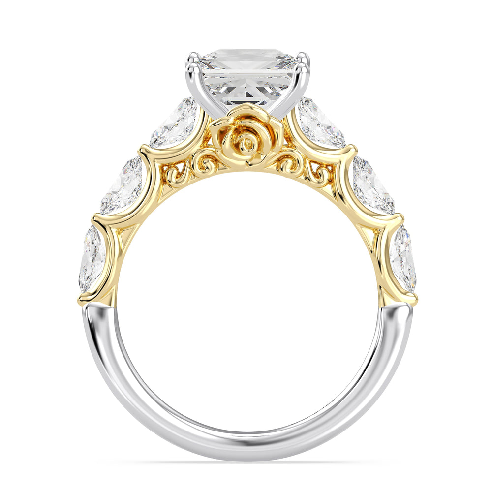 Enchanted Star Lab Grown Diamond 14K Gold Belle Rose Engagement Ring with  Cut Diamond in 14KT  view 21
