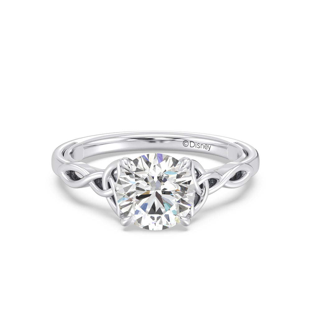 Enchanted Star Lab Grown Diamond And 14K Gold Disney Princess Merida Celtic Solitaire Engagement Ring with White/Rose Cut Diamond in 14KT Round view 2
