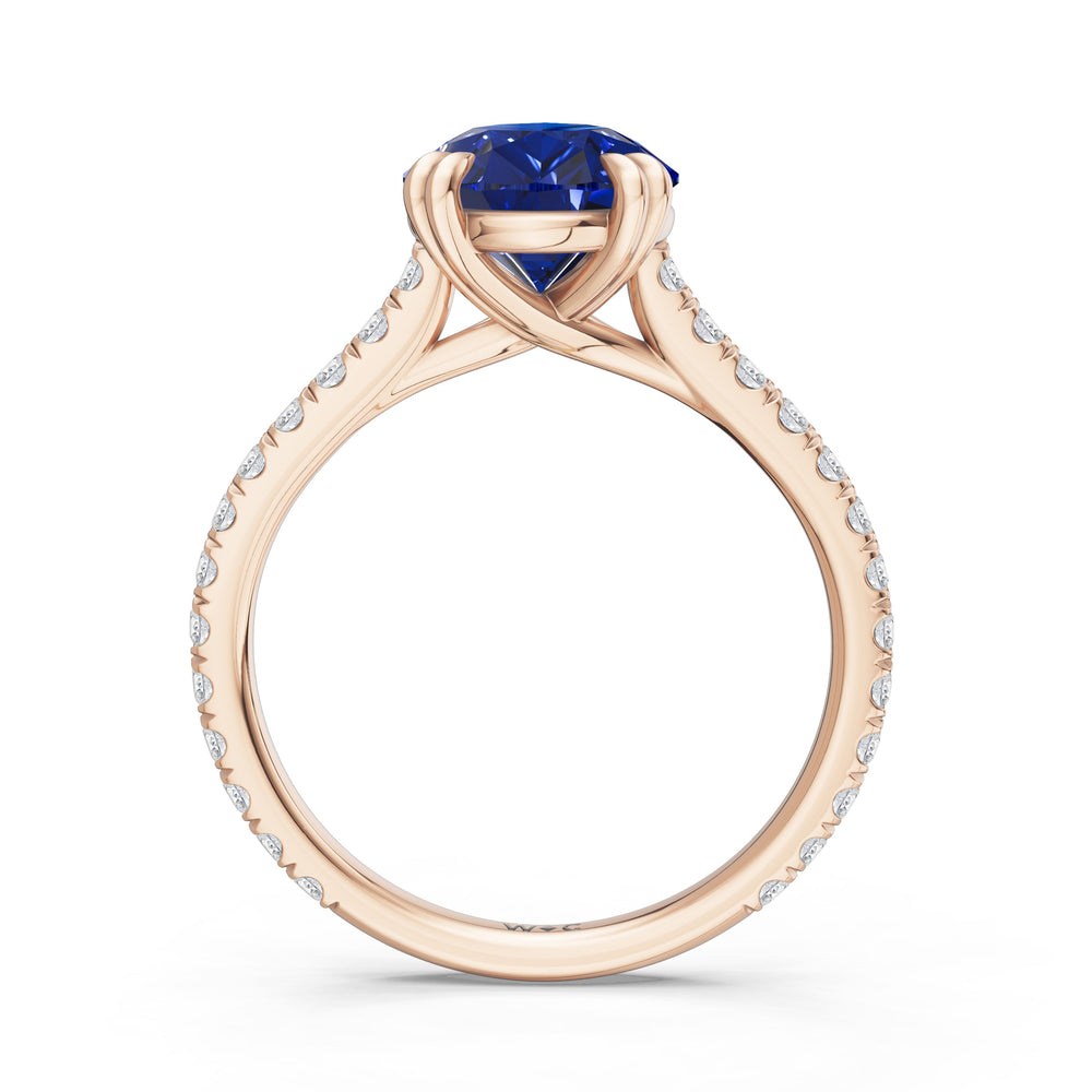The Arden Ring with 12X8 MM Cut Diamond in 14KT Rose Gold view 2
