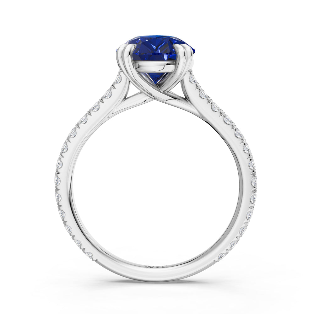 The Arden Ring with 12X8 MM Cut Diamond in 14KT Platinum view 2
