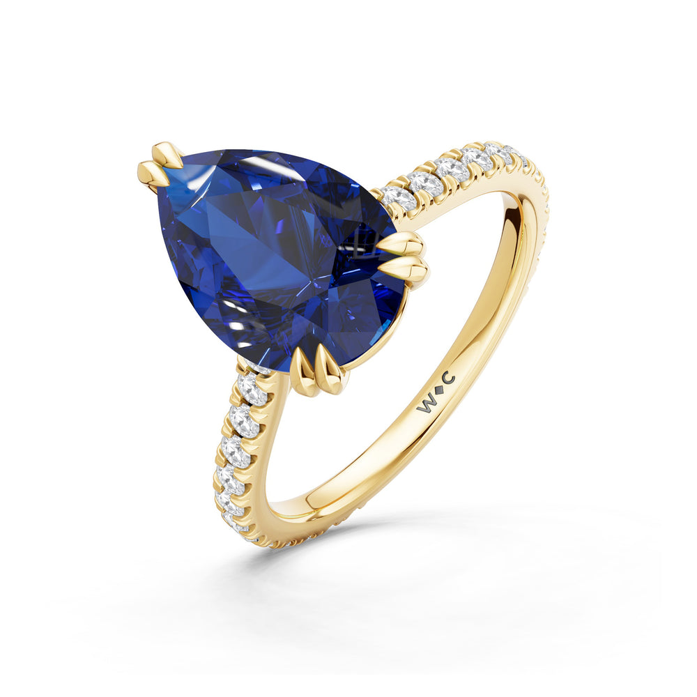 The Arden Ring with 12X8 MM Cut Diamond in 14KT Yellow Gold view 3
