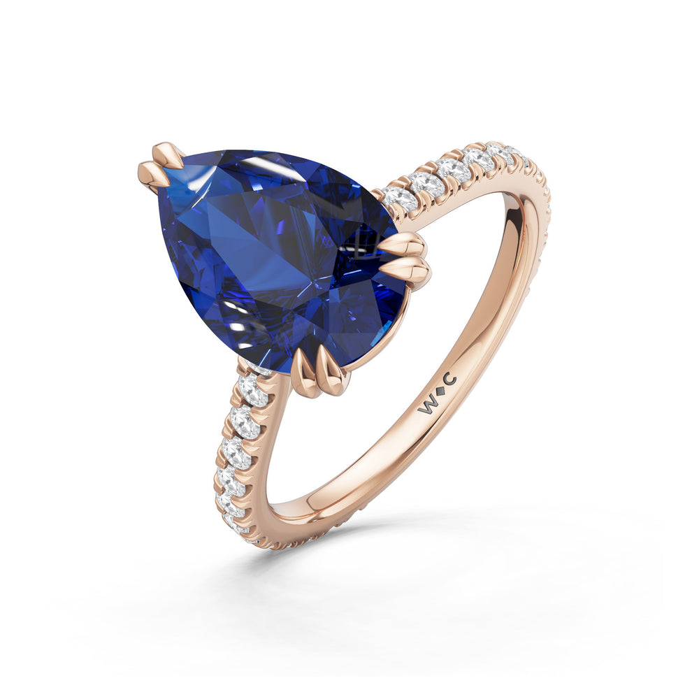 The Arden Ring with 12X8 MM Cut Diamond in 14KT Rose Gold view 3
