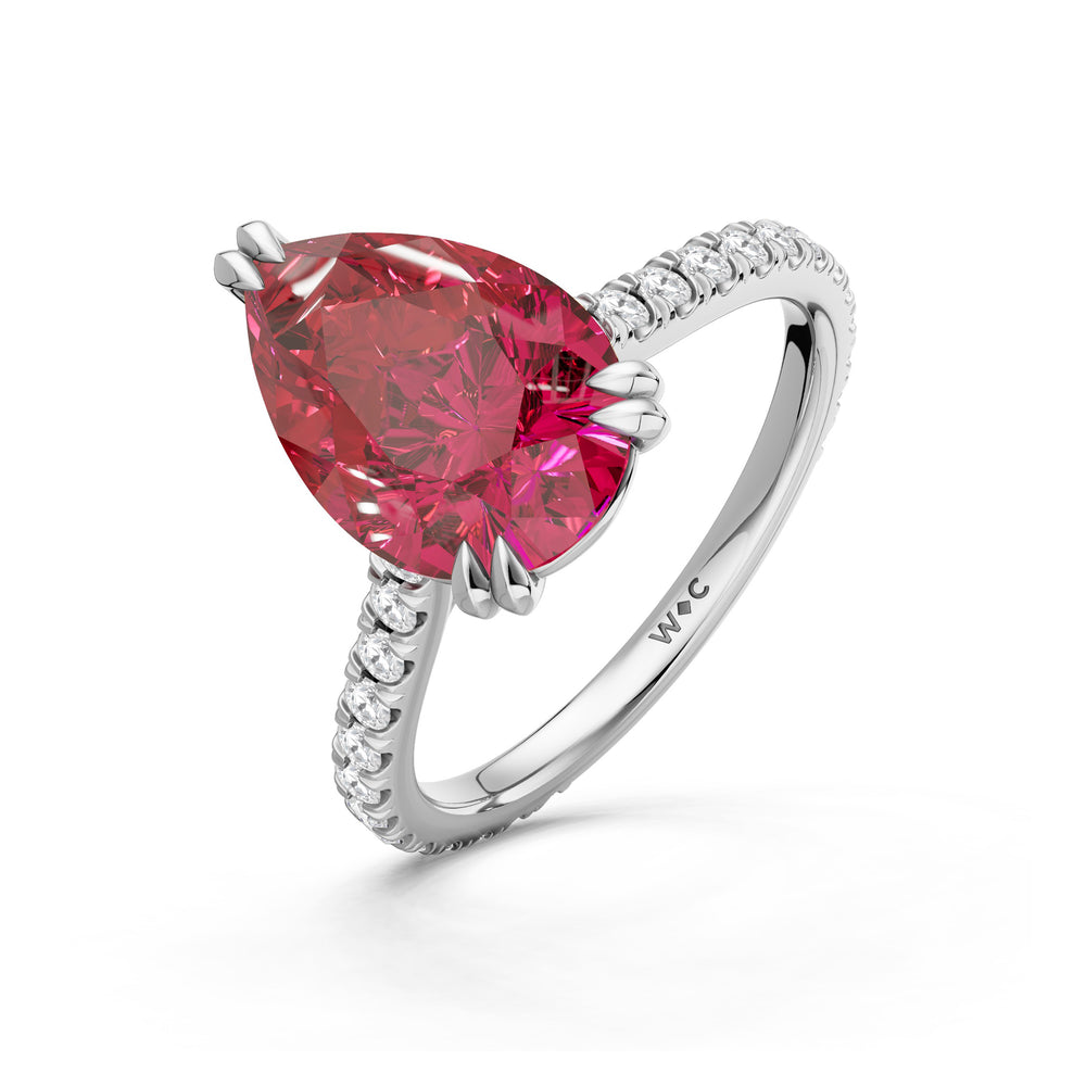 The Arden Ring with 12X8 MM Cut Diamond in 14KT Platinum view 3
