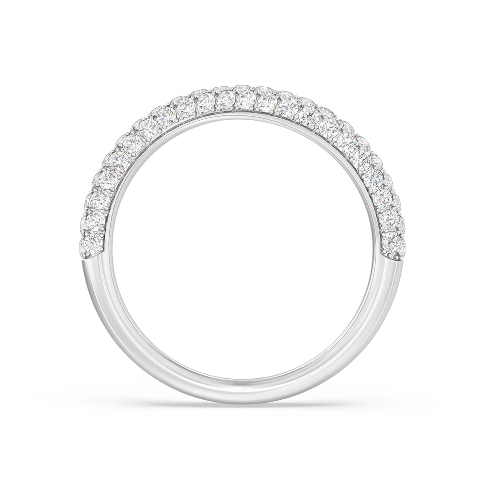 Elegance Curve Ring with 14KT White Gold Cut Diamond in 14KT White Gold view 2
