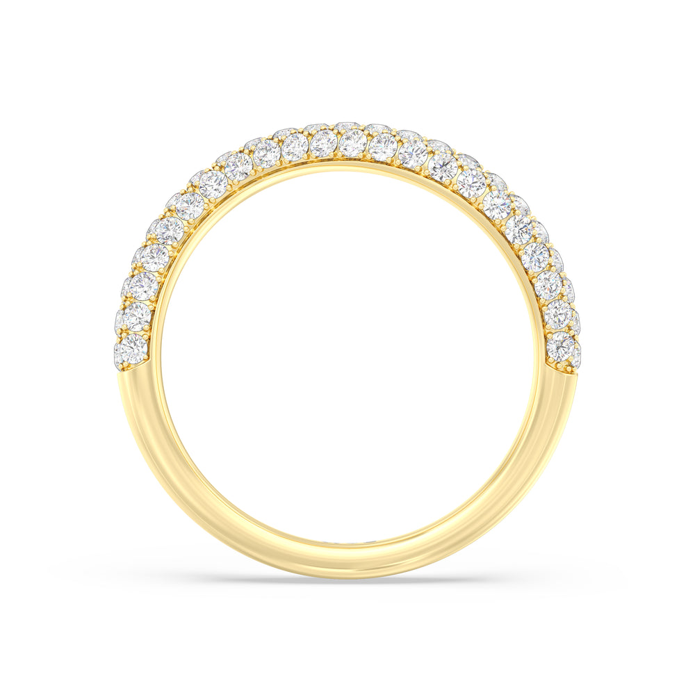 Elegance Curve Ring with 14KT Yellow Gold Cut Diamond in 14KT Yellow Gold view 2
