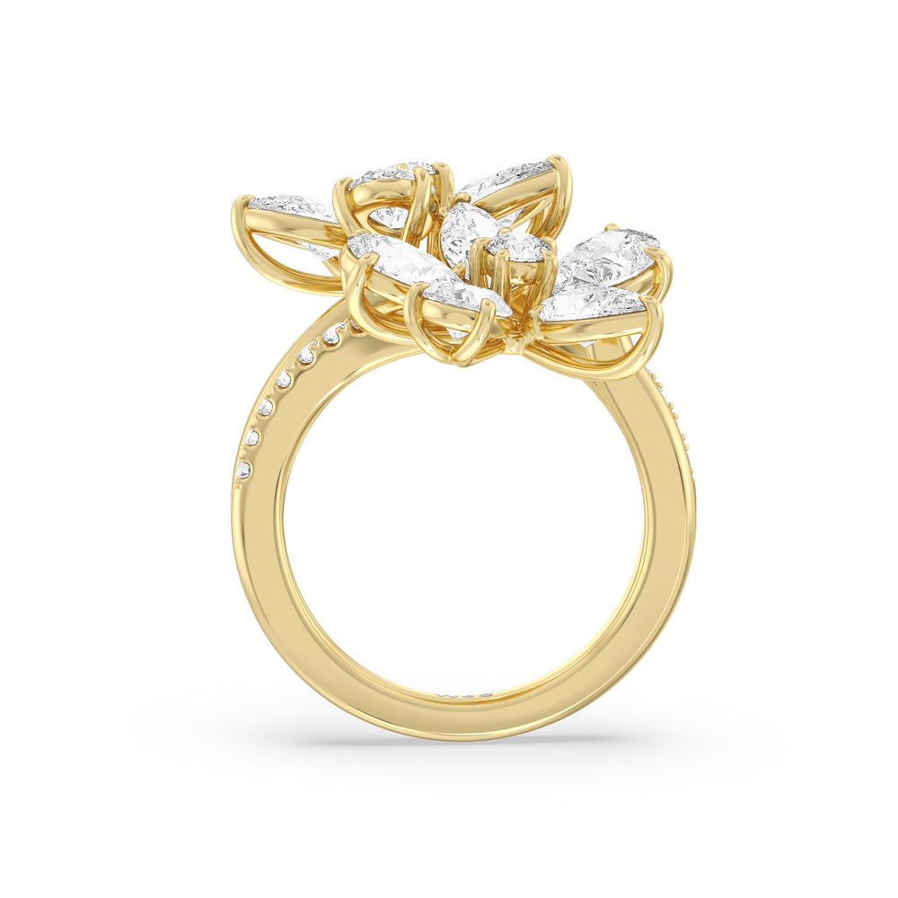Daisy Duet Ring with 18KT Yellow Gold / Lab / 5 3/8 Cut Diamond in 14KT Yellow Gold / Lab / 5 3/8 view 3
