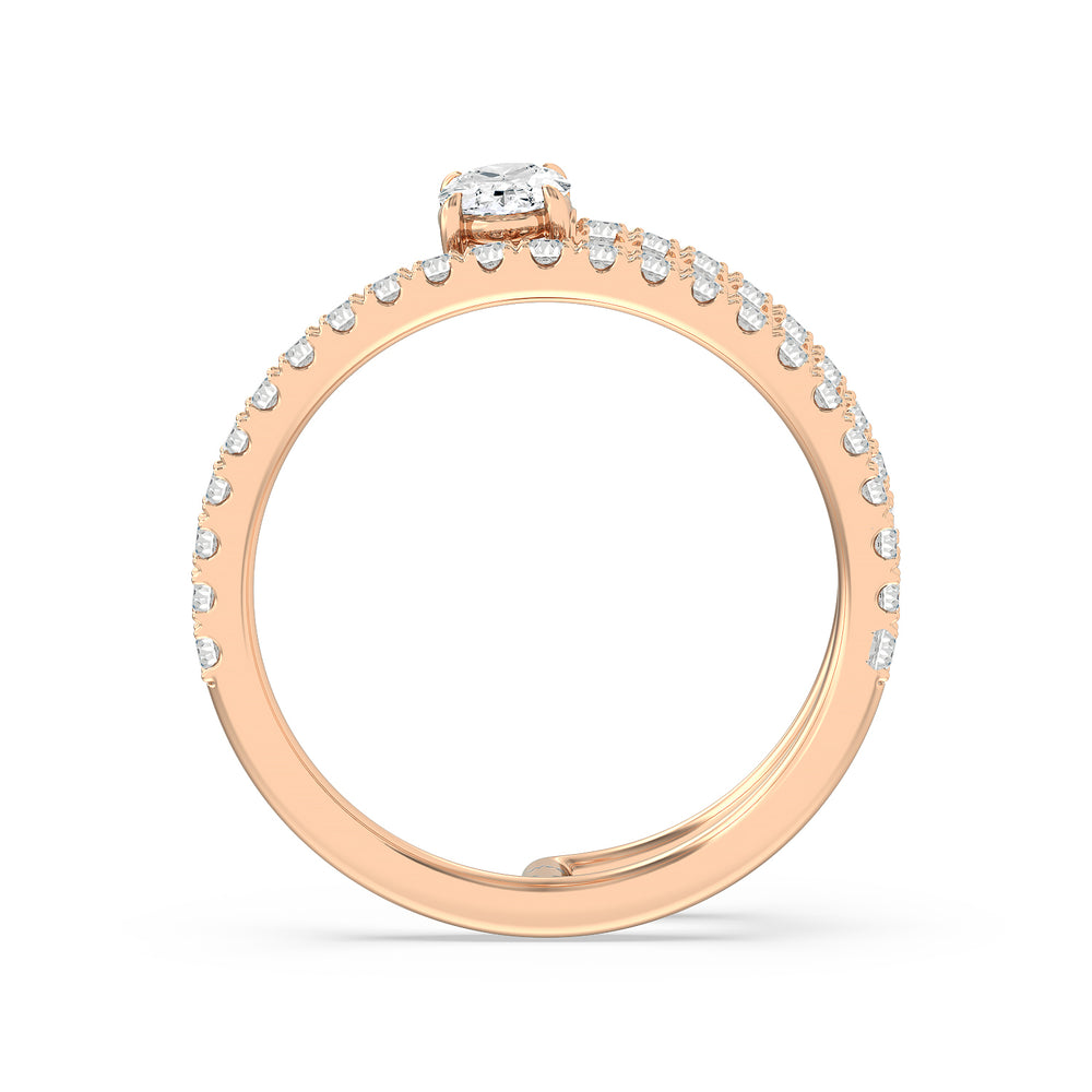 One and A Moiety Diamond Fashion Ring with  Cut Diamond in 14KT  view 8
