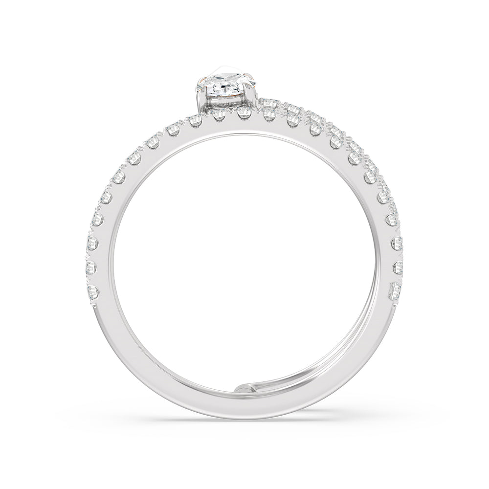 One and A Moiety Diamond Fashion Ring with  Cut Diamond in 14KT  view 2
