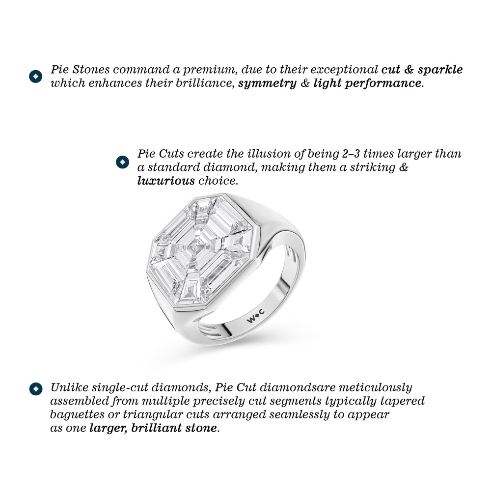 Ottavia Composite Diamond Ring with 18KT Rose Gold / Lab / 3 3/4 Cut Diamond in 14KT Rose Gold / Lab / 3 3/4 view 6
