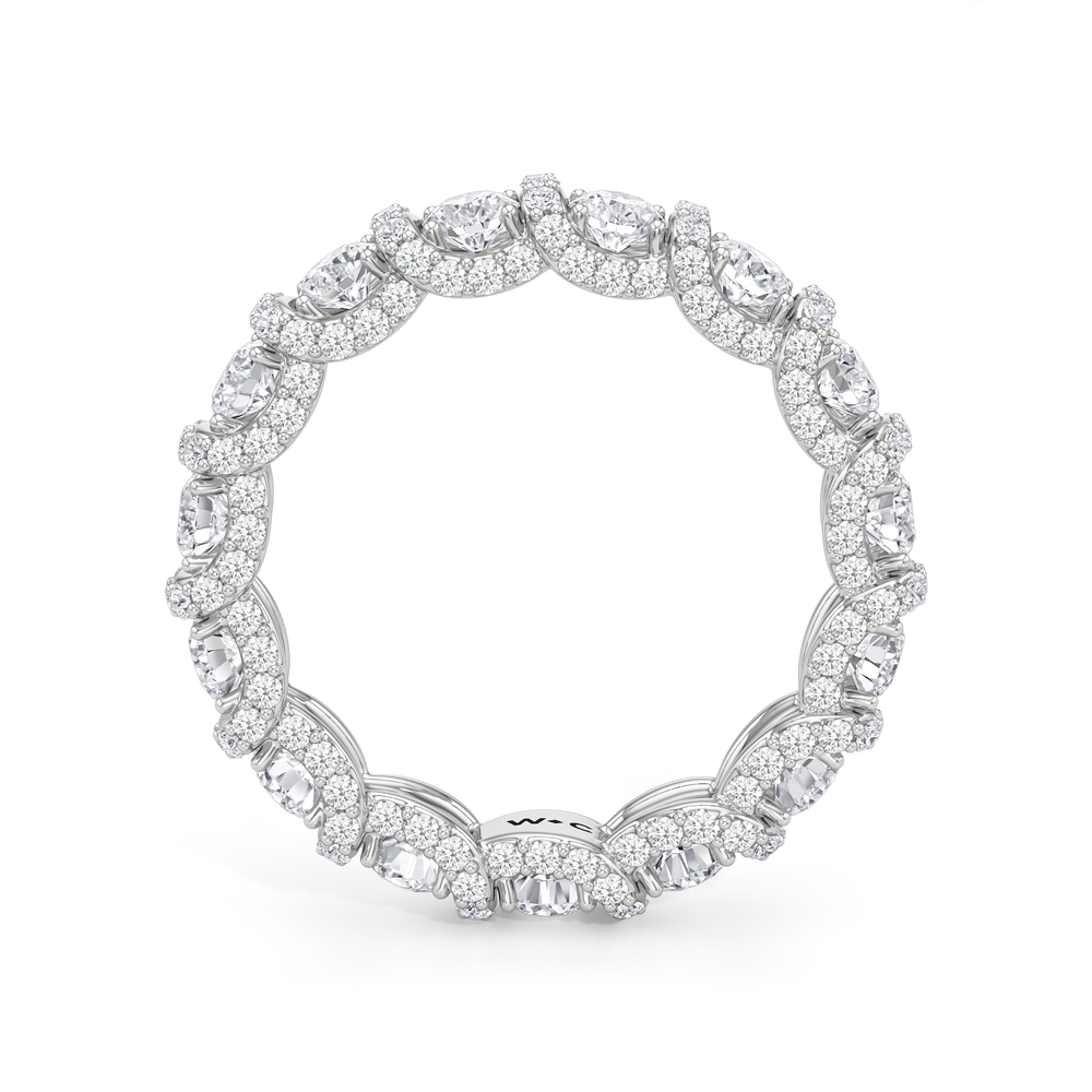 The Fulton Eternity Ring (F/G SI+) with Platinum / Natural / 2 3/4 Cut Diamond in 14KT Platinum / Natural / 2 3/4 view 4
