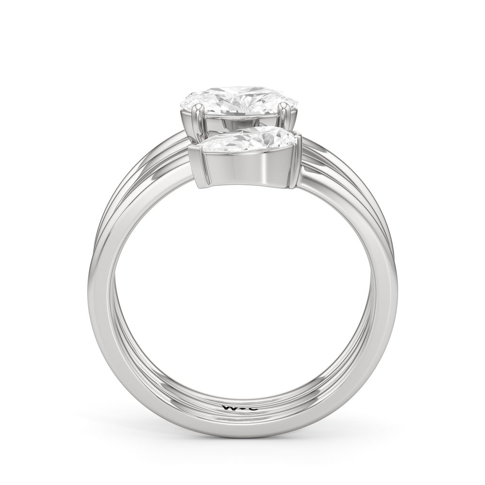 testing with Lab Cut Diamond in 14KT White Gold view 2
