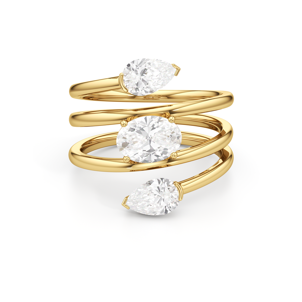 testing with Lab Cut Diamond in 14KT Yellow Gold view 1
