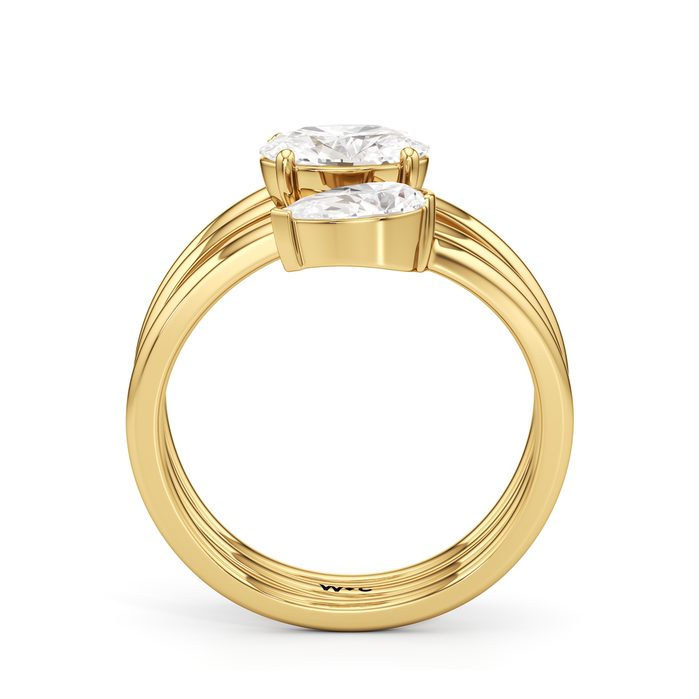 testing with Lab Cut Diamond in 14KT Yellow Gold view 2
