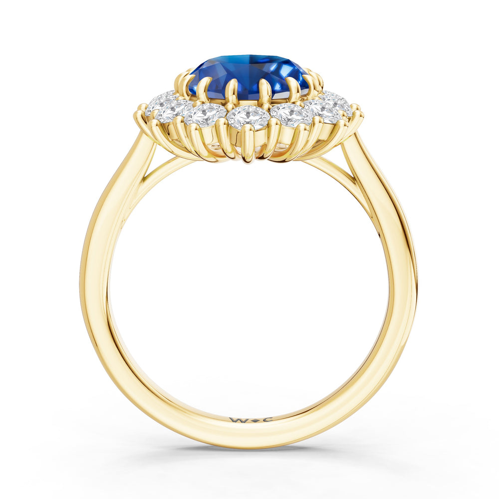 The Spencer Ring with 10X8 MM Cut Diamond in 14KT Yellow Gold view 2
