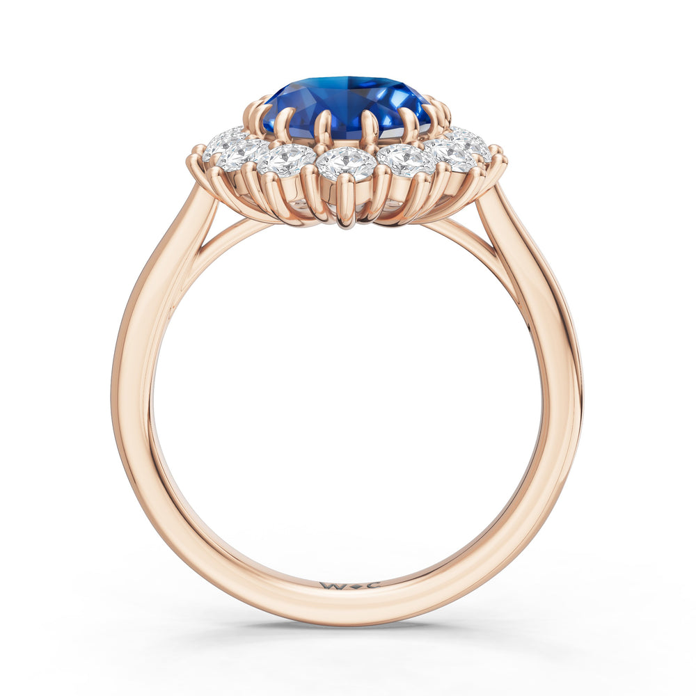 The Spencer Ring with 10X8 MM Cut Diamond in 14KT Rose Gold view 2
