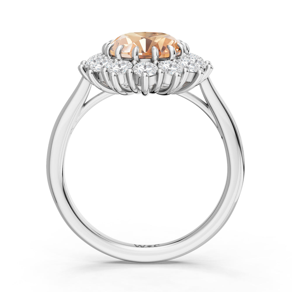 The Spencer Ring with 10X8 MM Cut Diamond in 14KT Platinum view 2
