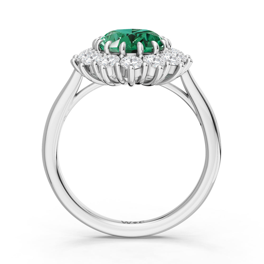 The Spencer Ring with 10X8 MM Cut Diamond in 14KT Platinum view 2
