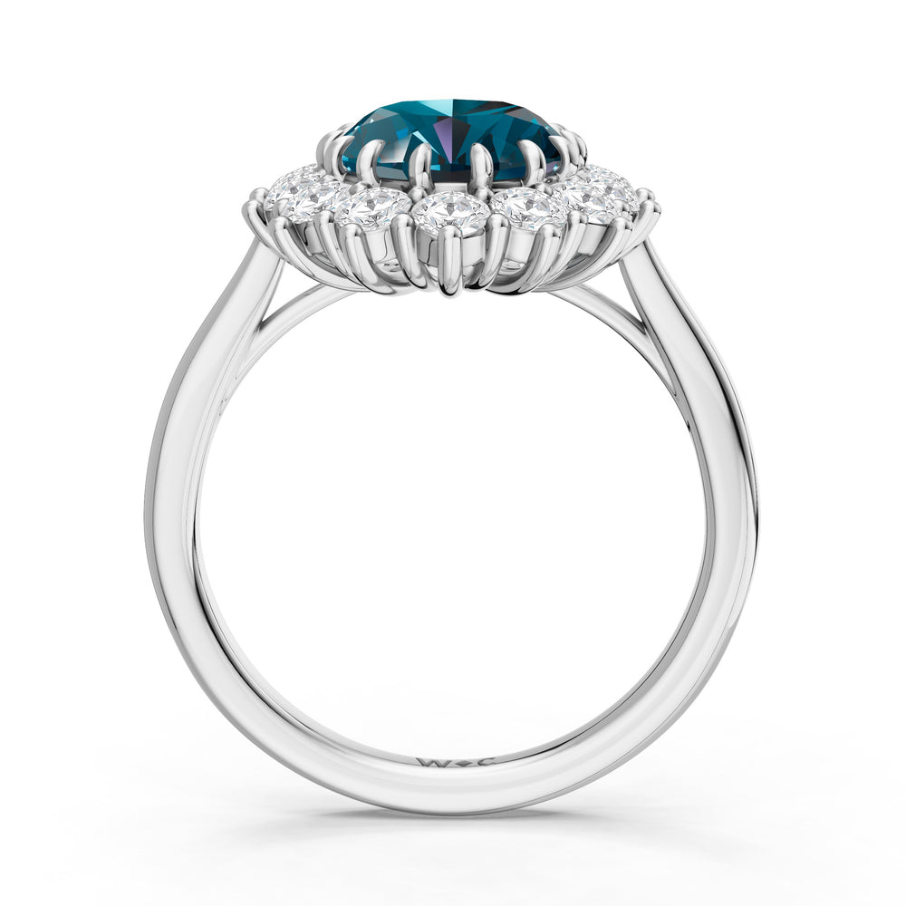 The Spencer Ring with 10X8 MM Cut Diamond in 14KT Platinum view 2
