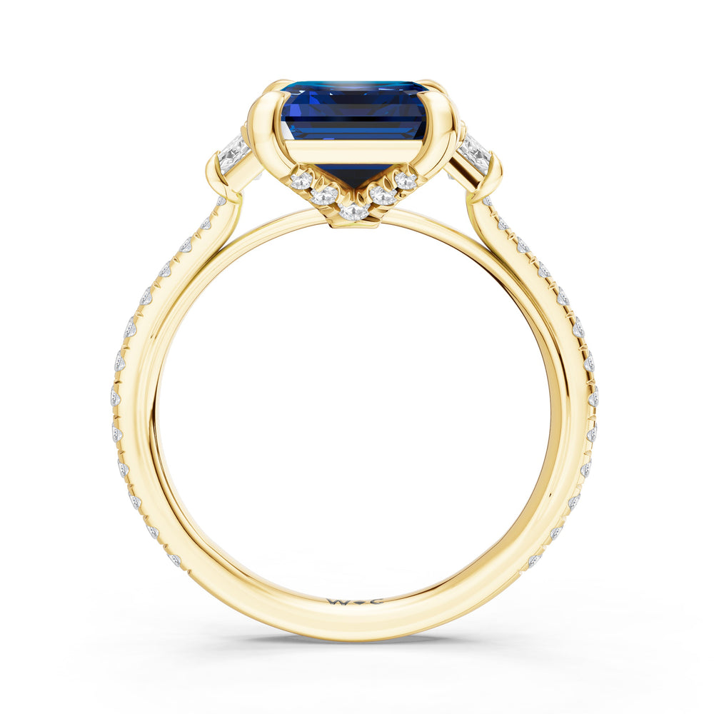 The Trilume Ring with 10X8 MM Cut Diamond in 14KT Yellow Gold view 2
