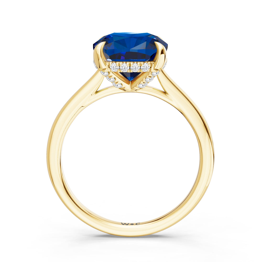 The Verdelle Ring with 9X9 MM Cut Diamond in 14KT Yellow Gold view 2
