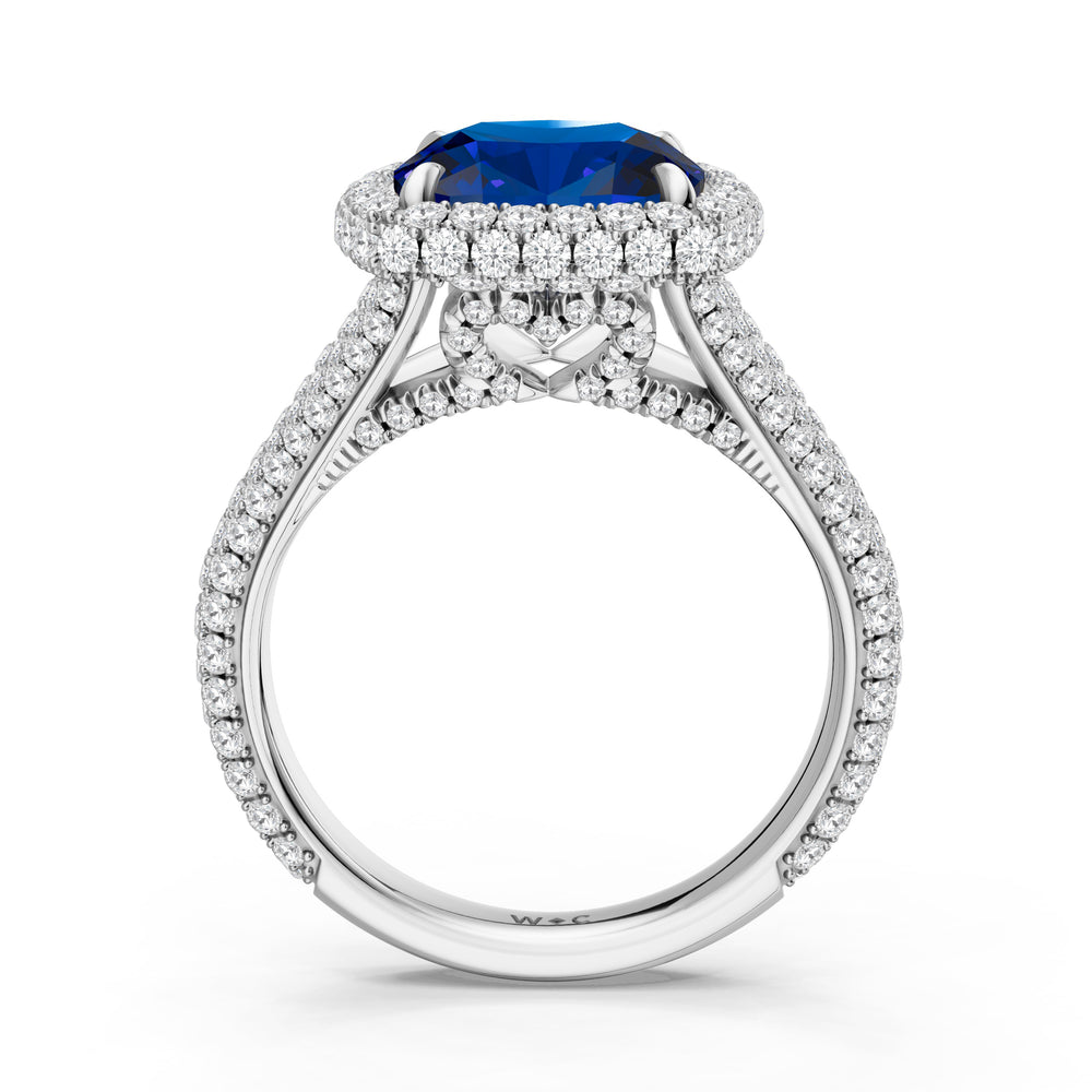 The Viridalis Ring with 9X9 MM Cut Diamond in 14KT Platinum view 2
