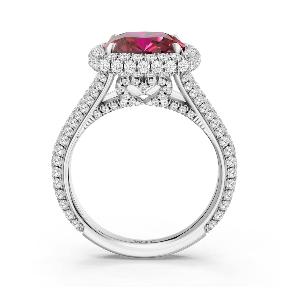 The Viridalis Ring with 9X9 MM Cut Diamond in 14KT Platinum view 2
