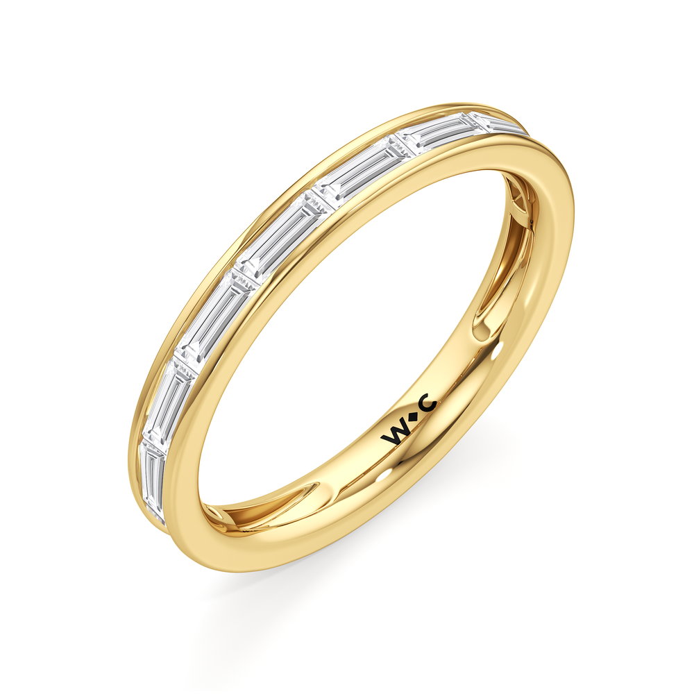 The Wren Baguette Ring with 14KT Yellow Gold / 1/3 / 6.5 Cut Diamond in 14KT Yellow Gold / 1/3 / 6.5 view 3
