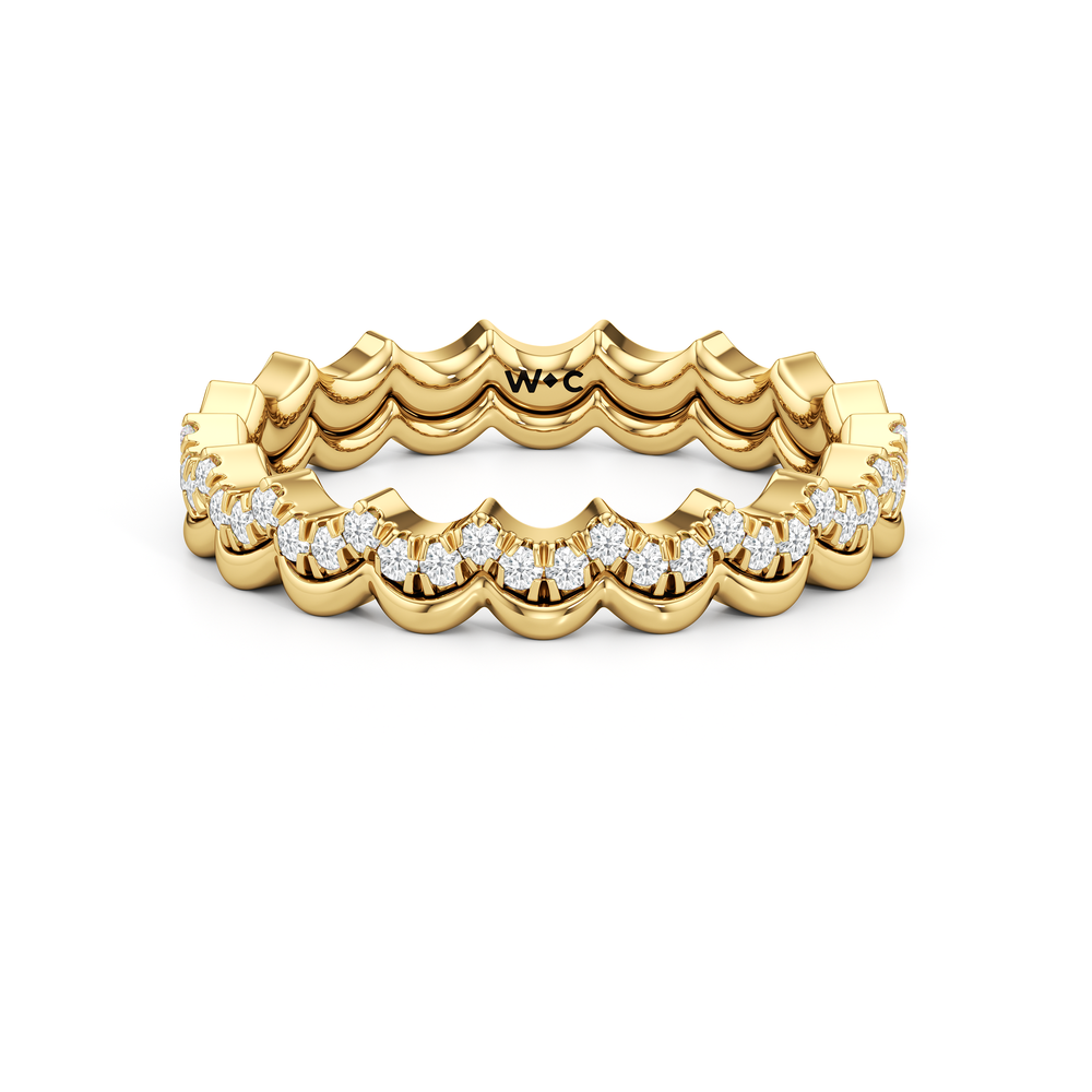 The Blair Ring Set with 18K Yellow Gold Vermeil / 1/5 / 6 Cut Diamond in 14KT 18K Yellow Gold Vermeil / 1/5 / 6 view 1
