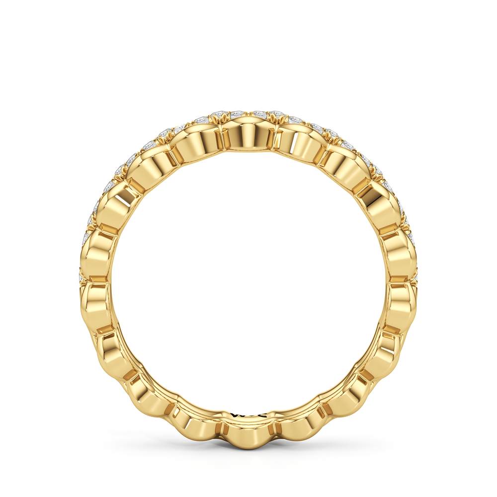 The Blair Ring Set with 18K Yellow Gold Vermeil / 1/5 / 7 Cut Diamond in 14KT 18K Yellow Gold Vermeil / 1/5 / 7 view 2
