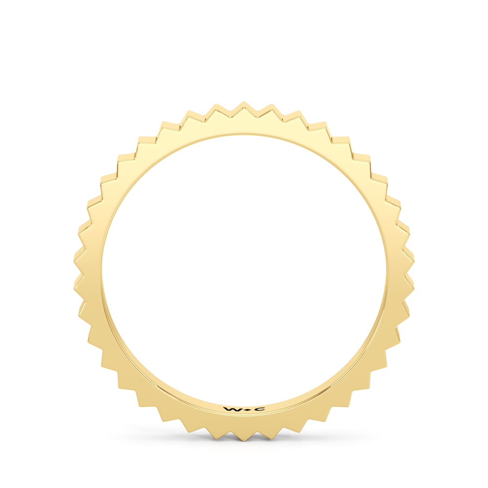 The Kit Stacker Ring with 18K Yellow Gold Vermeil / 6 Cut Diamond in 14KT 18K Yellow Gold Vermeil / 6 view 2
