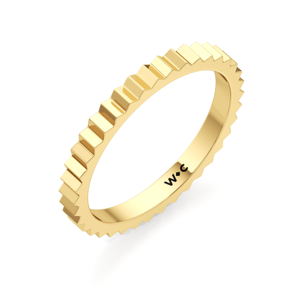 The Kit Stacker Ring with 18K Yellow Gold Vermeil / 7 Cut Diamond in 14KT 18K Yellow Gold Vermeil / 7 view 3
