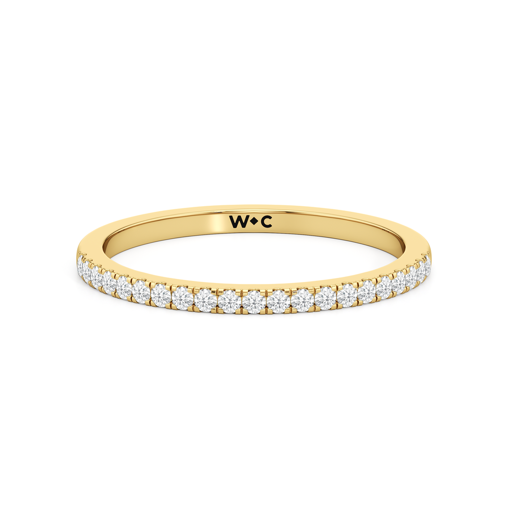 Petitie Anniversary Ring with 14KT Yellow Gold / 1/6 / 7 Cut Diamond in 14KT Yellow Gold / 1/6 / 7 view 1

