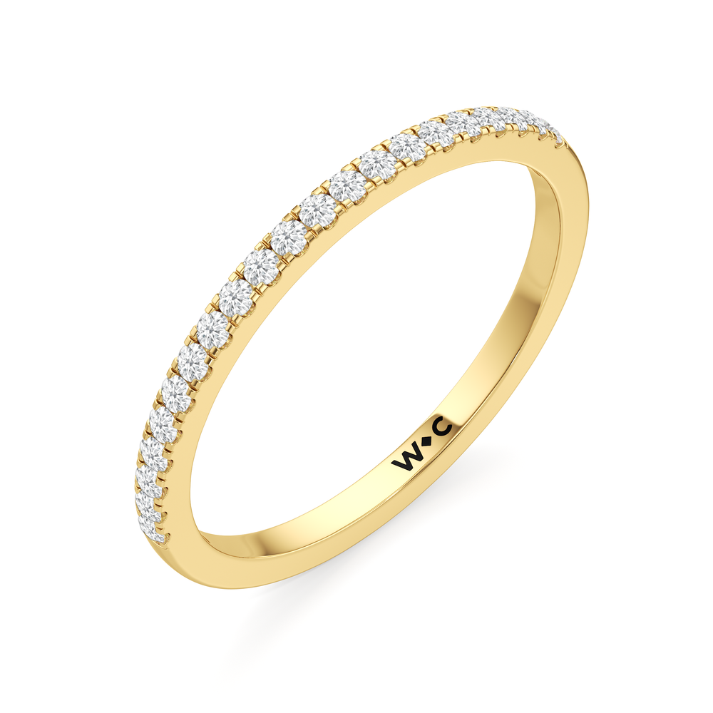 Petitie Anniversary Ring with 14KT Yellow Gold / 1/6 / 7 Cut Diamond in 14KT Yellow Gold / 1/6 / 7 view 3
