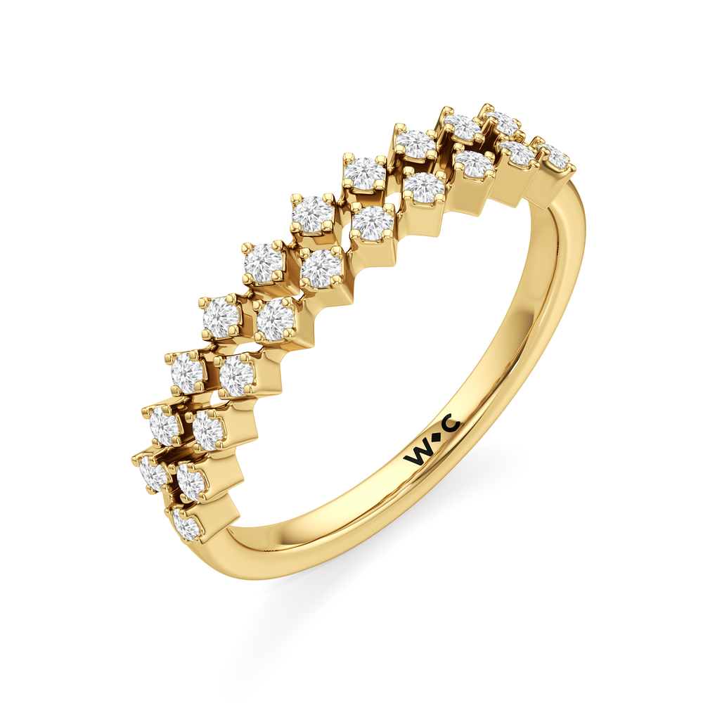 The Josie Ring with 14KT Yellow Gold / 1/5 / 6.5 Cut Diamond in 14KT Yellow Gold / 1/5 / 6.5 view 3
