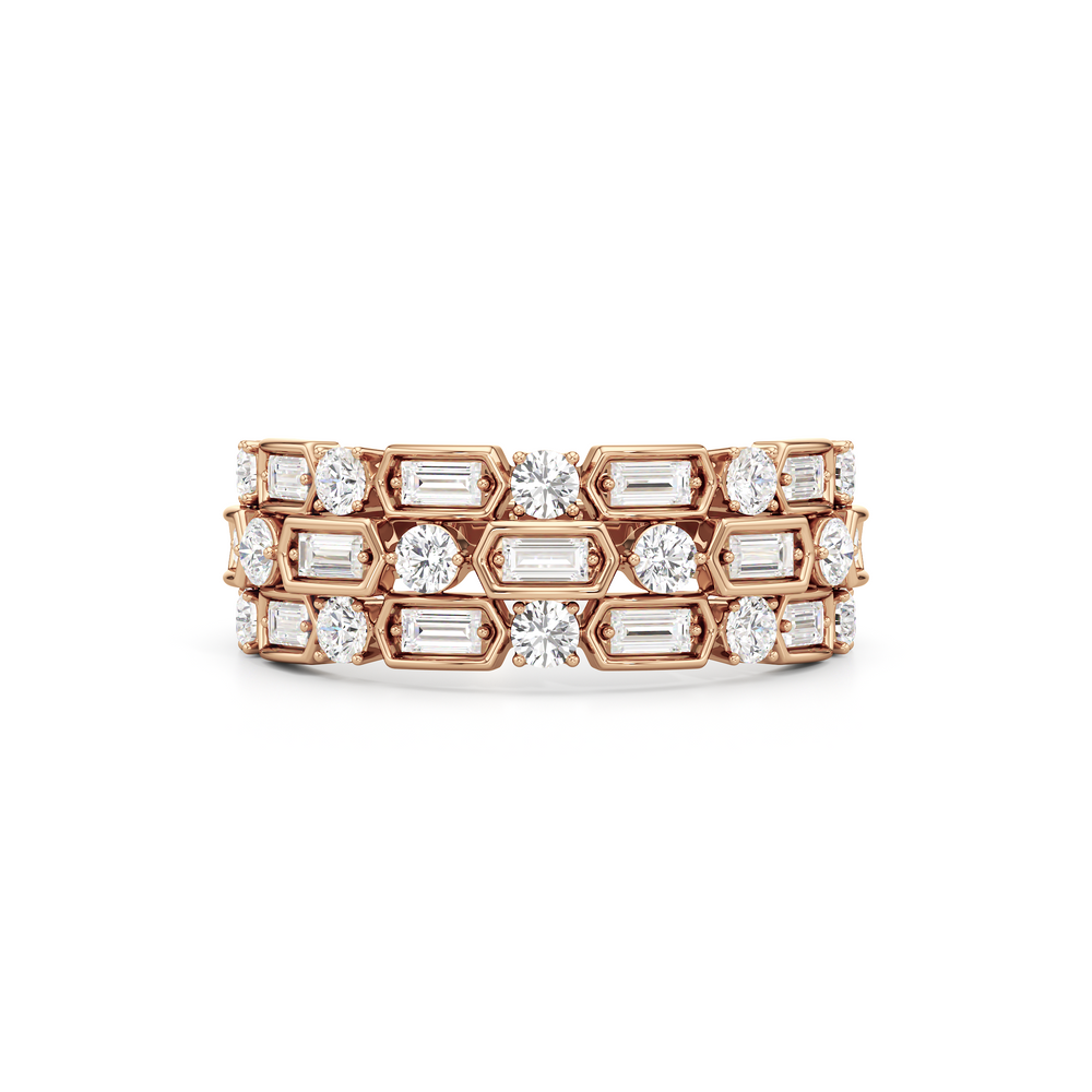 The Olivia Ring with 14KT Rose Gold / Lab / 1 Cut Diamond in 14KT Rose Gold / Lab / 1 view 1
