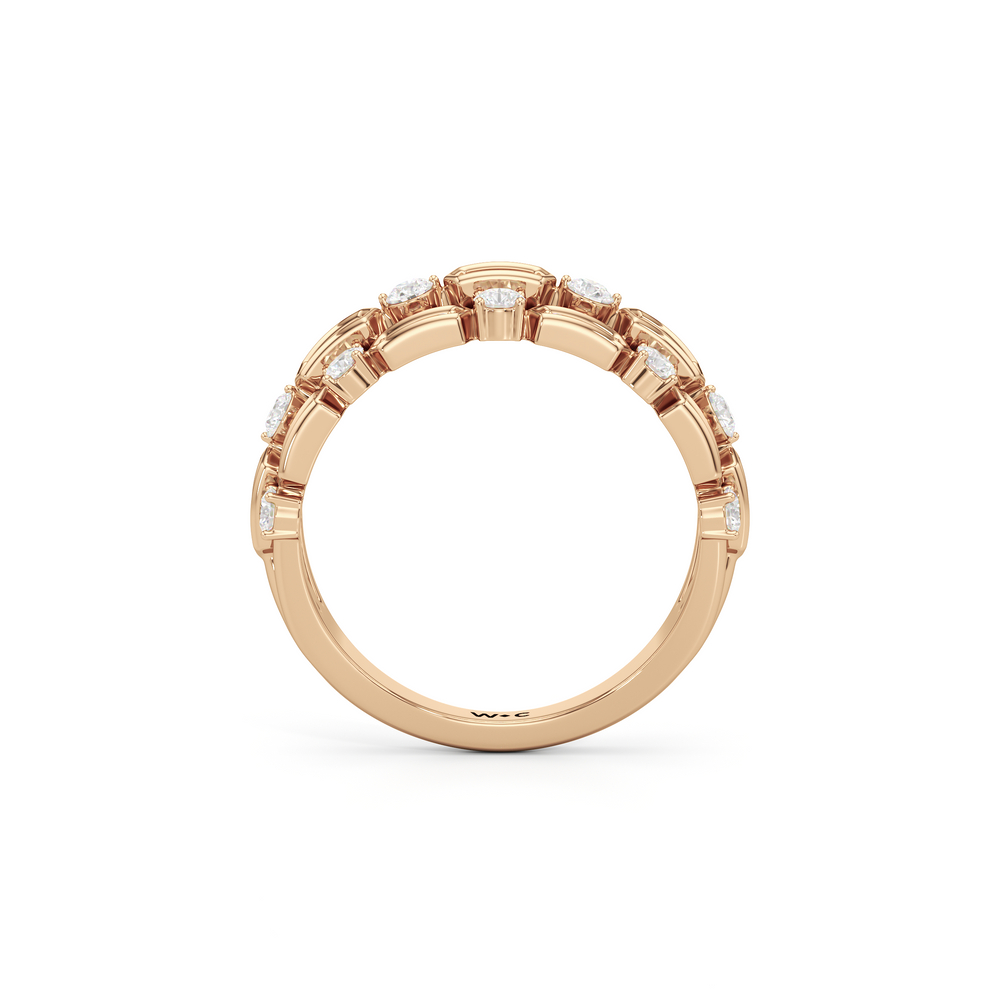 The Olivia Ring with 14KT Rose Gold / Lab / 1 Cut Diamond in 14KT Rose Gold / Lab / 1 view 2
