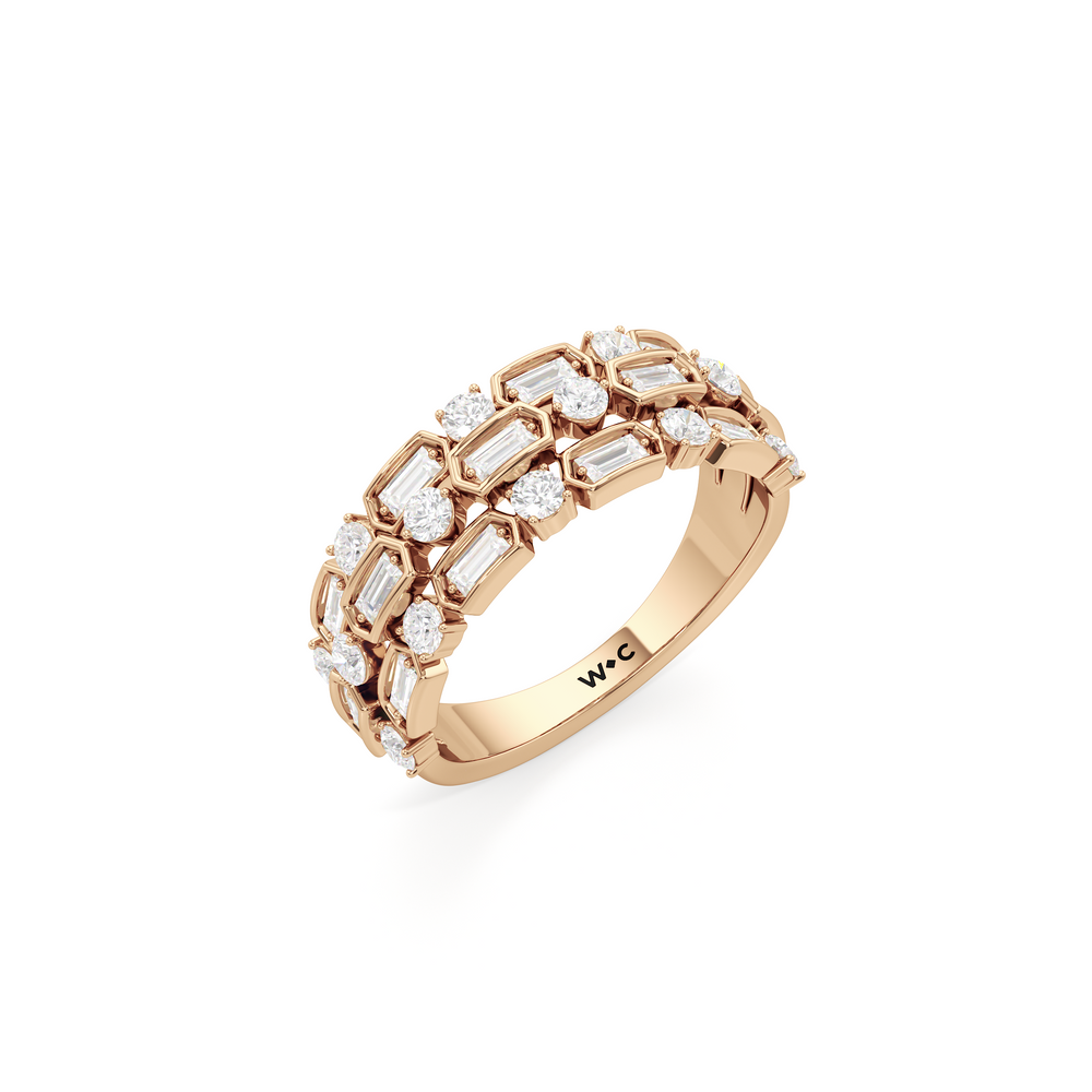The Olivia Ring with 14KT Rose Gold / Lab / 1 Cut Diamond in 14KT Rose Gold / Lab / 1 view 3
