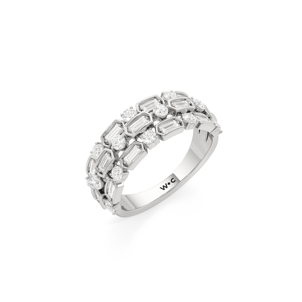 The Olivia Ring with 14KT White Gold / Lab / 1 Cut Diamond in 14KT White Gold / Lab / 1 view 3
