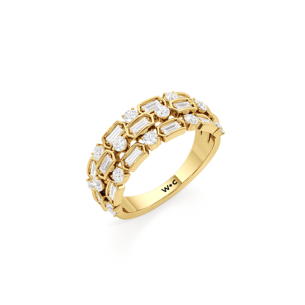 The Olivia Ring with 14KT Yellow Gold / Lab / 1 Cut Diamond in 14KT Yellow Gold / Lab / 1 view 3
