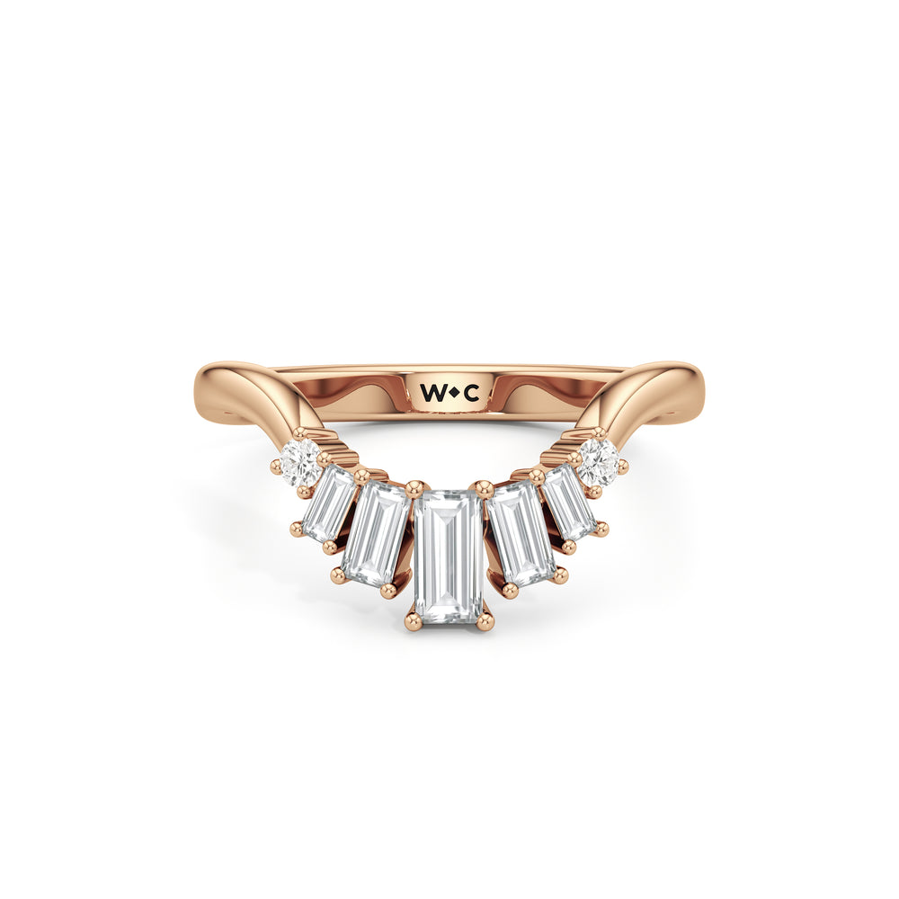 The June Ring with 14KT Rose Gold / Lab / 1/2 Cut Diamond in 14KT Rose Gold / Lab / 1/2 view 1
