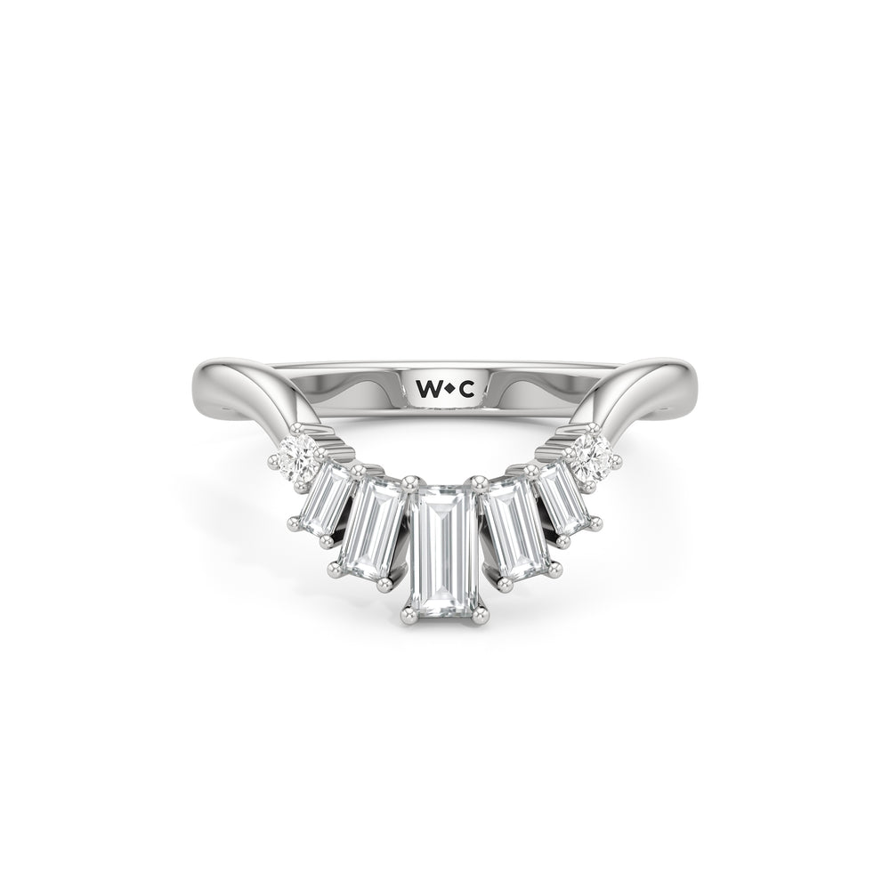 The June Ring with 14KT White Gold / Lab / 1/2 Cut Diamond in 14KT White Gold / Lab / 1/2 view 1
