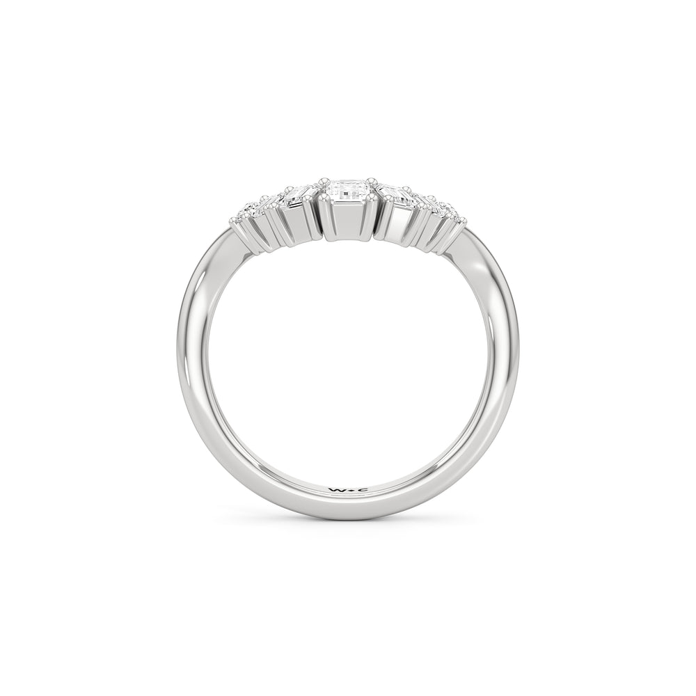 The June Ring with 14KT White Gold / Lab / 1/2 Cut Diamond in 14KT White Gold / Lab / 1/2 view 2
