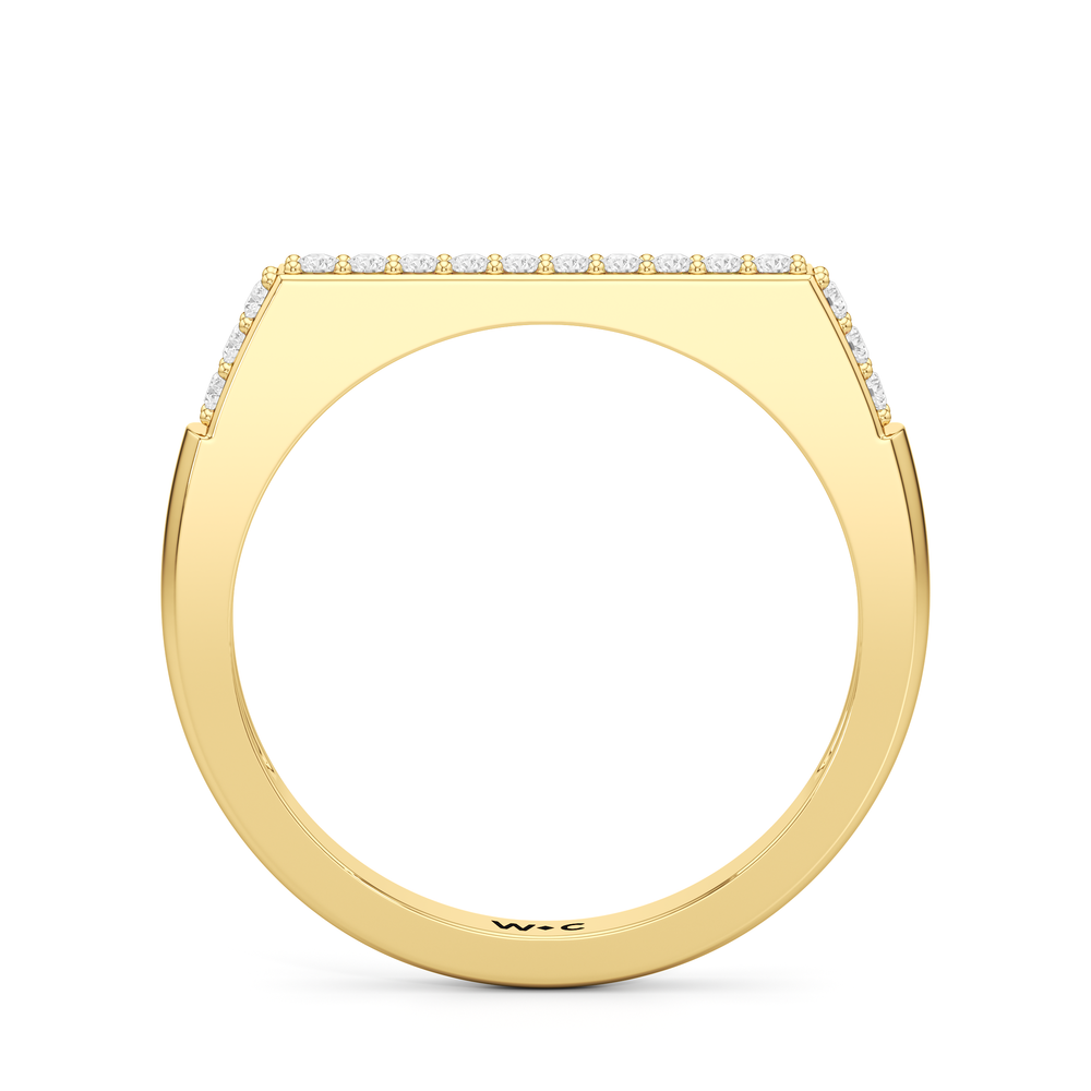 The Scottie Pavé Stacker Ring with 18K Yellow Gold Vermeil / 1/8 / 6.5 Cut Diamond in 14KT 18K Yellow Gold Vermeil / 1/8 / 6.5 view 2
