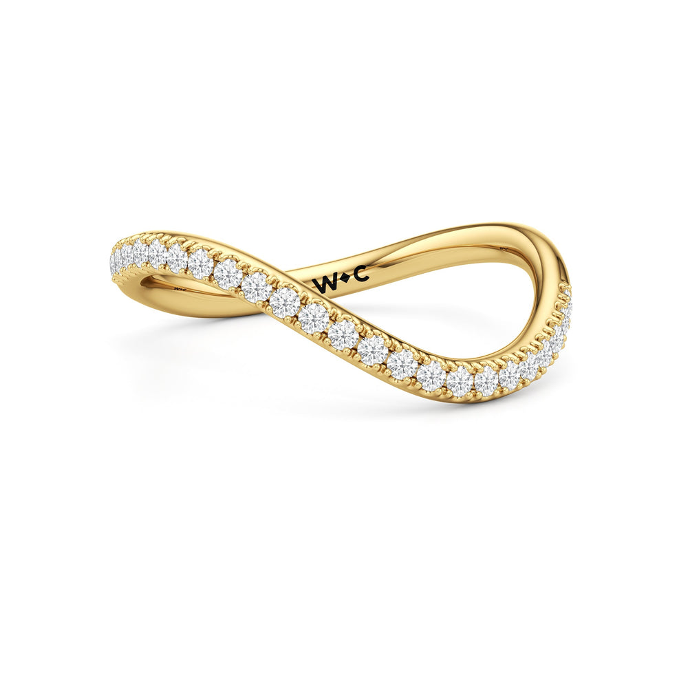 The Leni Pavé Ring with 14KT Yellow Gold / 1/4 / 7 Cut Diamond in 14KT Yellow Gold / 1/4 / 7 view 1
