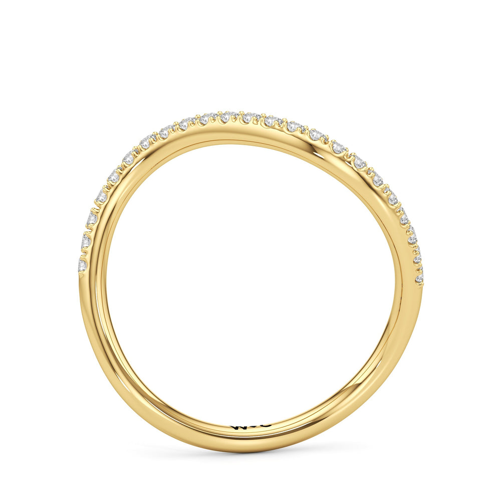 The Leni Pavé Ring with 14KT Yellow Gold / 1/4 / 7 Cut Diamond in 14KT Yellow Gold / 1/4 / 7 view 2
