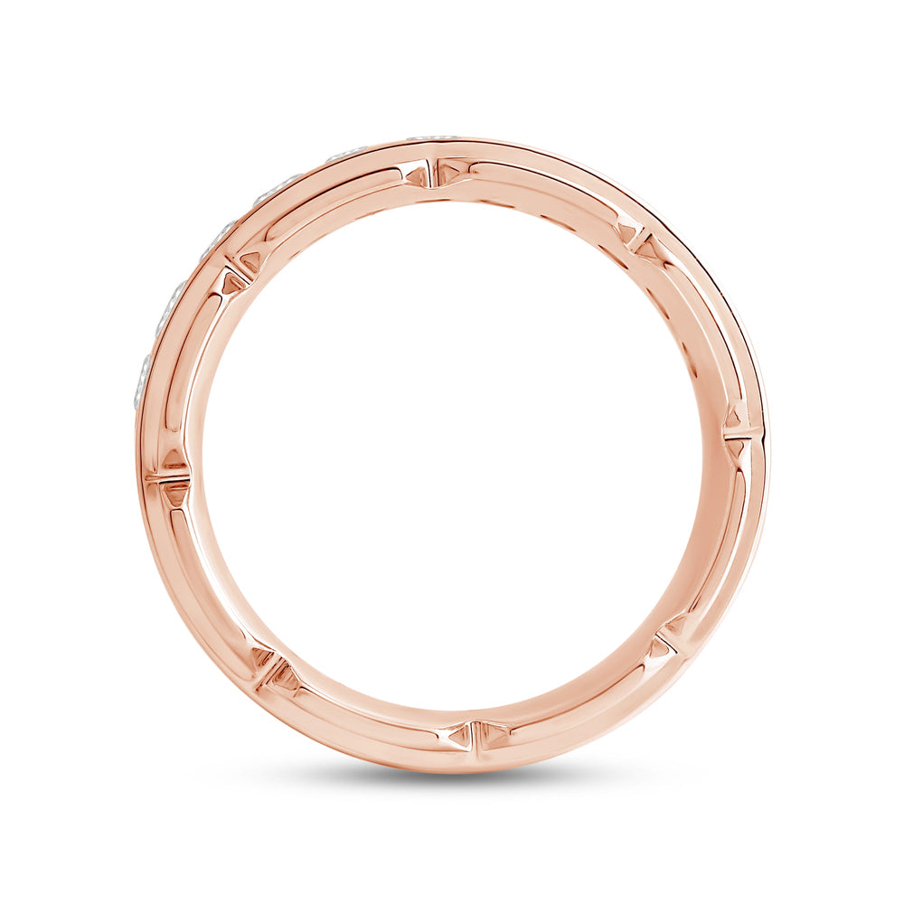 V Frame Men's Ring with 18KT Rose Gold / Lab / 1 1/8 Cut Diamond in 14KT Rose Gold / Lab / 1 1/8 view 2

