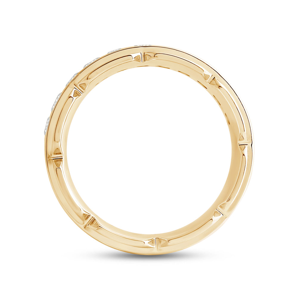 V Frame Men's Ring with 18KT Yellow Gold / Lab / 1 1/8 Cut Diamond in 14KT Yellow Gold / Lab / 1 1/8 view 2
