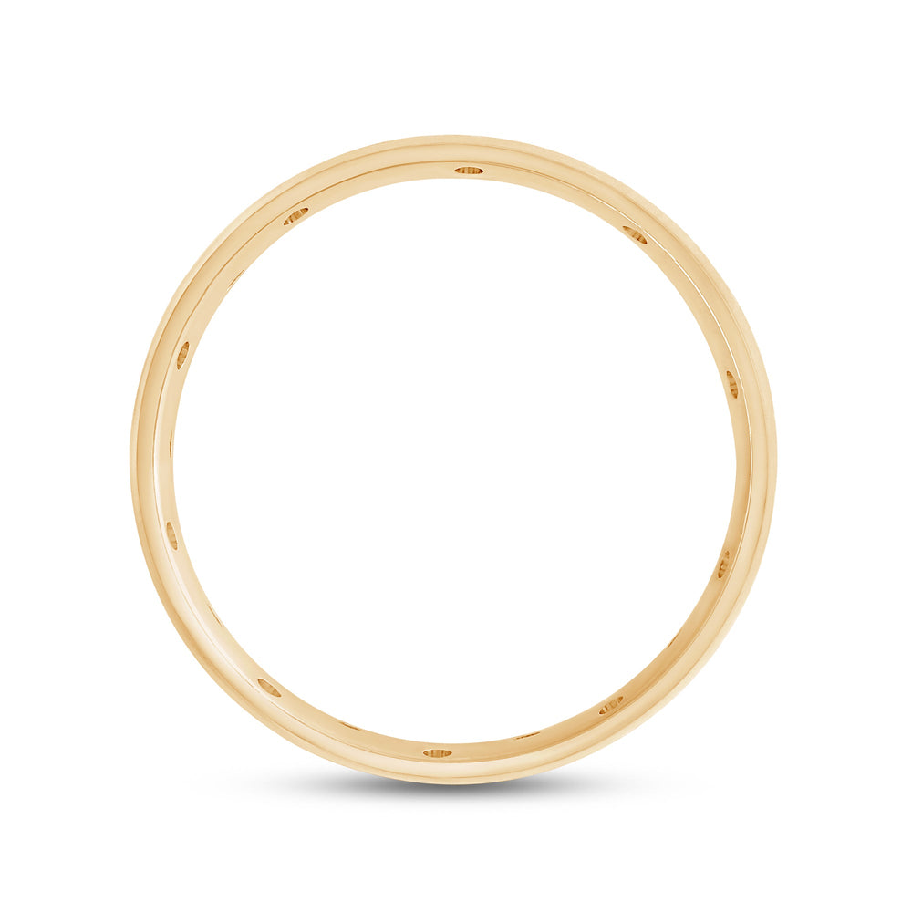 Studded Sandblast Men's Ring with 18KT Yellow Gold / 5.8 Cut Diamond in 14KT Yellow Gold / 5.8 view 2
