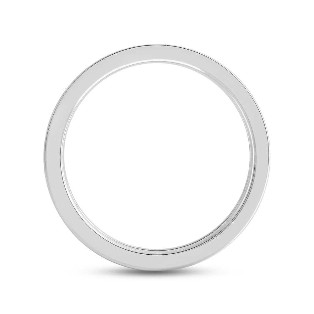 Round Diamond Men's Ring with 18KT White Gold / Lab / 1 Cut Diamond in 14KT White Gold / Lab / 1 view 2

