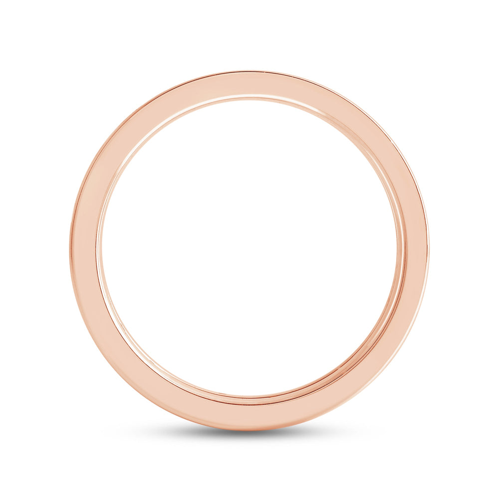 Round Diamond Men's Ring with 18KT Rose Gold / Lab / 1 Cut Diamond in 14KT Rose Gold / Lab / 1 view 2
